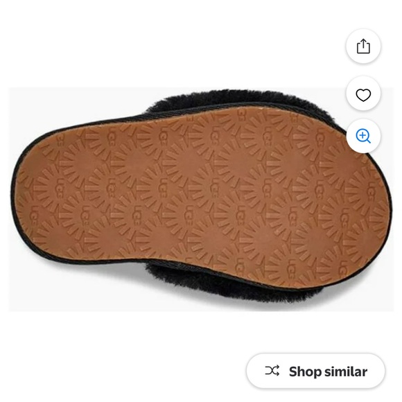 UGG Toddlers' Fluff Yeah Slide Sandal Slipper in Black, 11 US - Picture 5 of 8